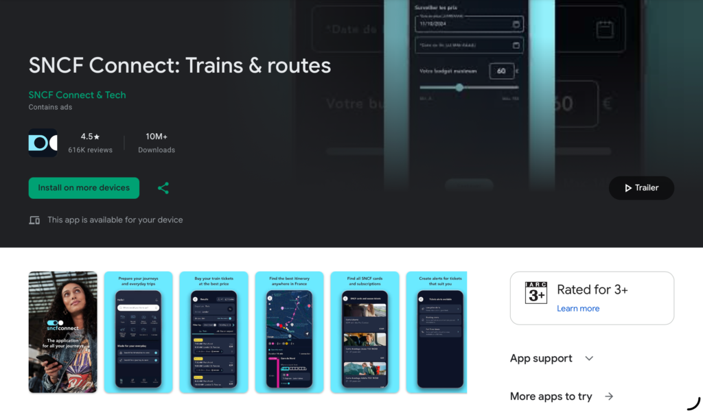 SNCF Connectアプリの概要